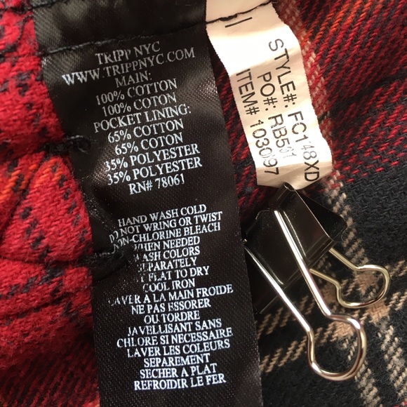 -SOLD- Torrid Tripp Red & Black Plaid Vest - Picture 8 of 8